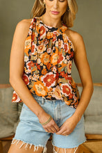 Load image into Gallery viewer, Tied Printed Grecian Neck Tank