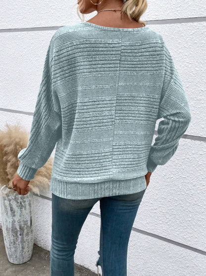 Full Size Round Neck Long Sleeve Top