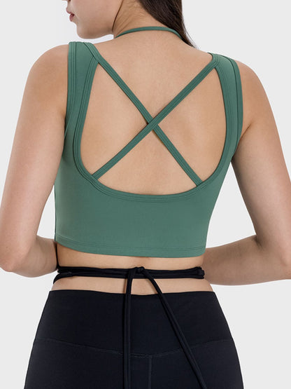 Crisscross Square Neck Active Tank