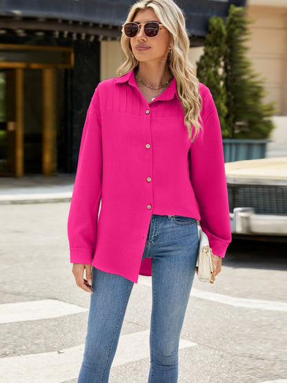 Collared Neck Long Sleeve Shirt