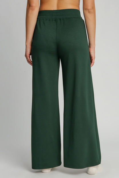 Umgee Full Size Drawstring Wide Leg Pants with Pockets