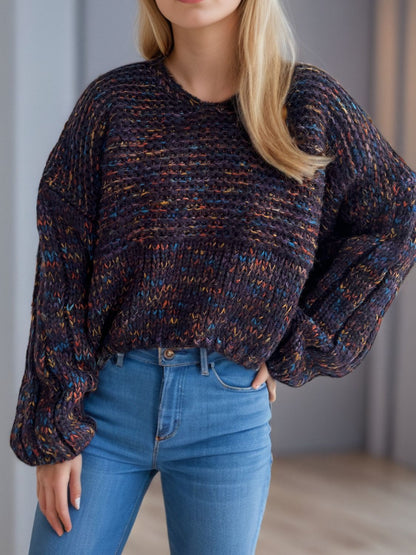 Dropped Shoulder Long Sleeve Sweater