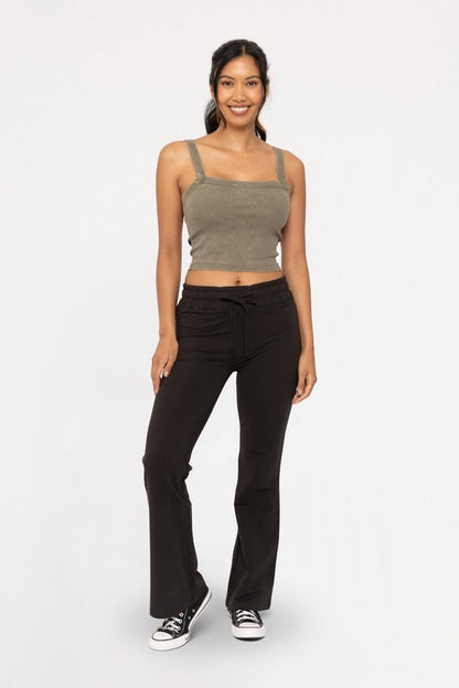 Mono B Drawstring Flared Pants