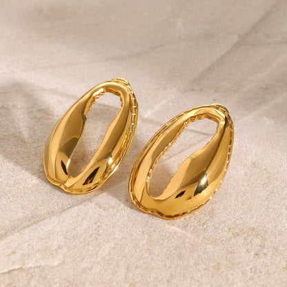 18K Gold-Plated Tooth Shell Earrings