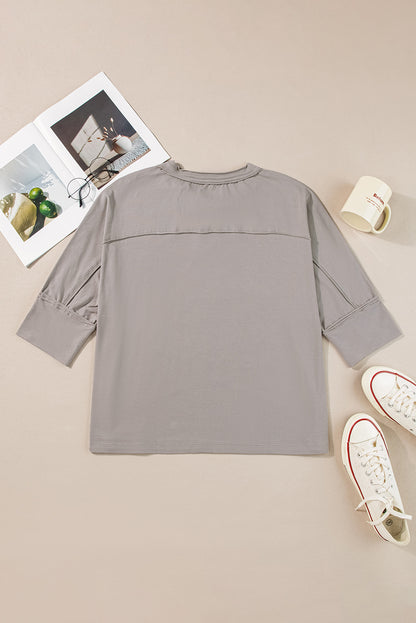 Star Applique Round Neck T-Shirt