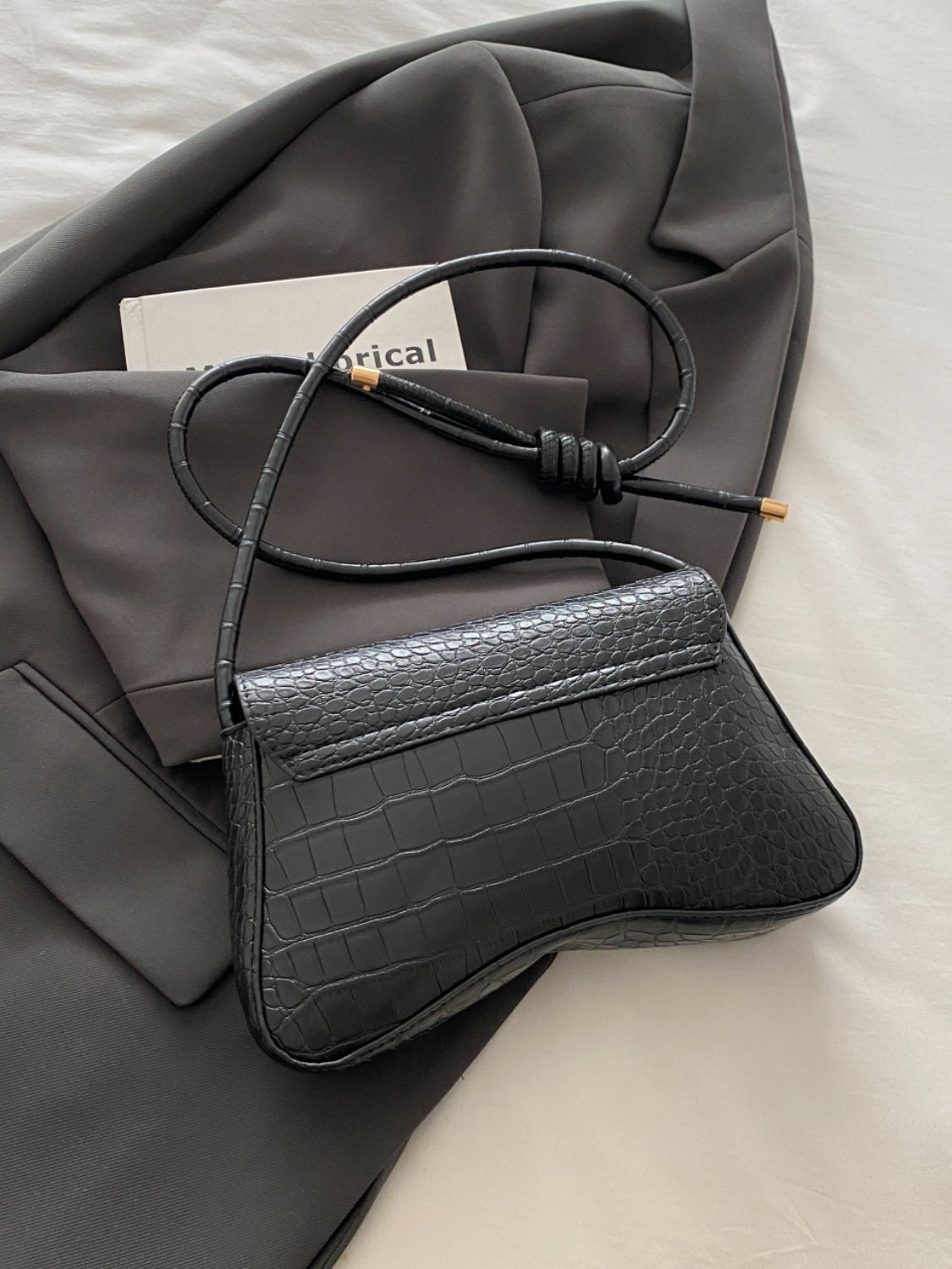 PU Leather Texture Crossbody Bag