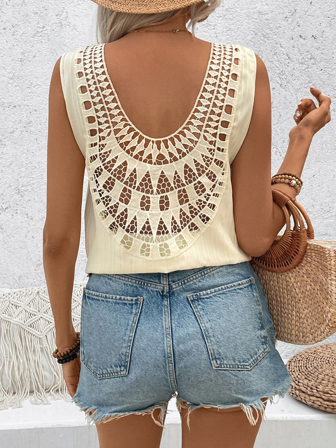 Cutout V-Neck Tank