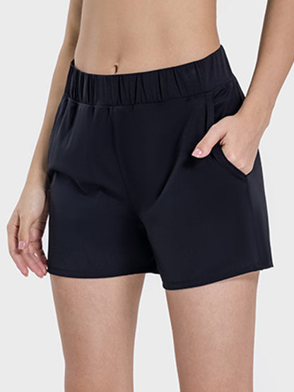 Elastic Waist Active Shorts