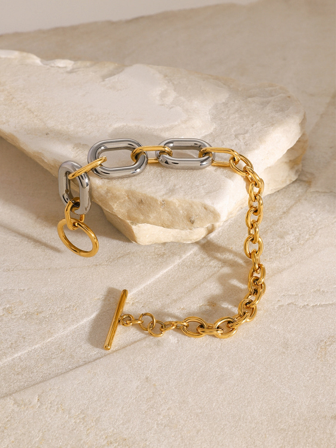 18K Gold-Plated Stainless Steel Chain Bracelet