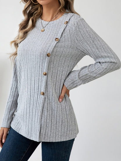 Round Neck Long Sleeve T-Shirt