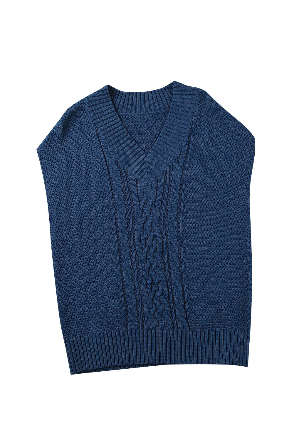 Cable-Knit V-Neck Sweater Vest