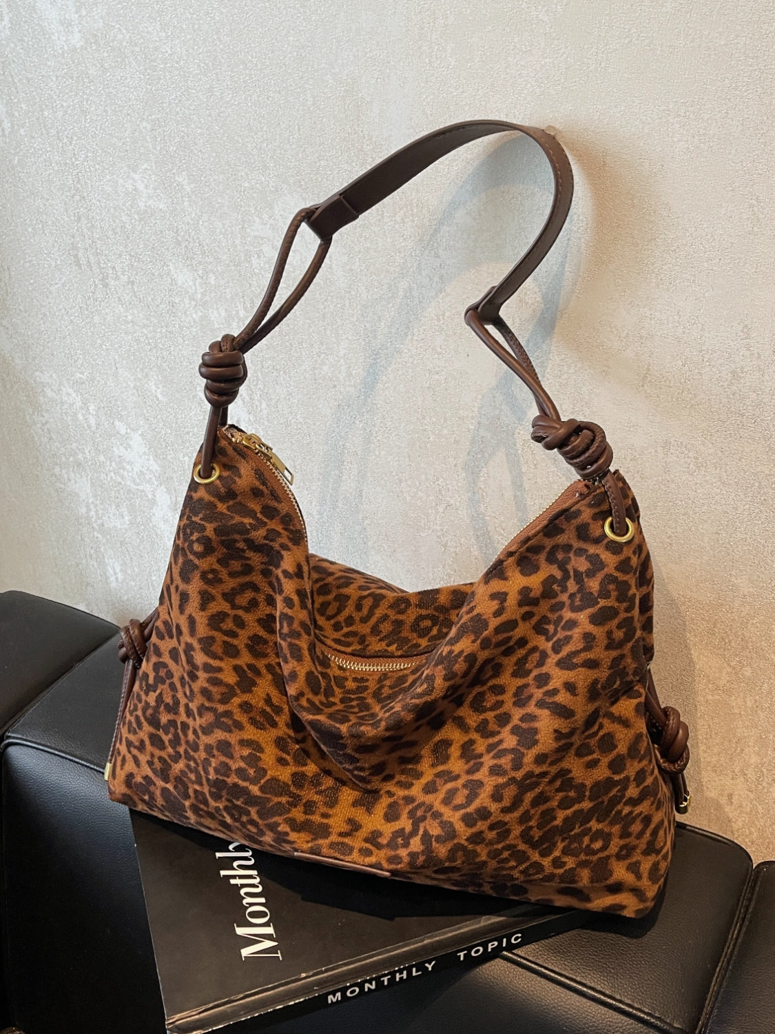 Suede Large Shoulder Bag