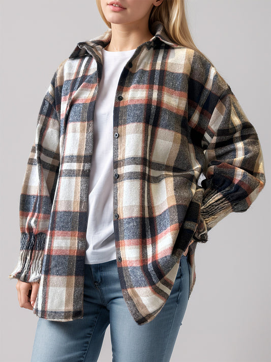 Plaid Button Up Long Sleeve Shirt