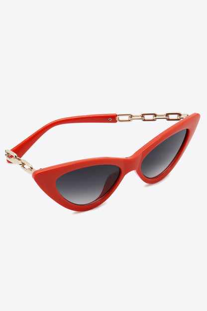 Chain Detail Cat-Eye Sunglasses