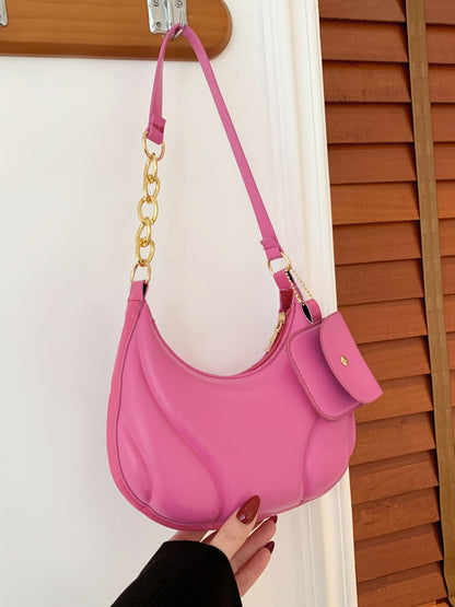 PU Leather Shoulder Bag with EarPods Bag