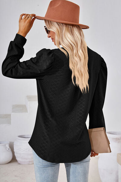 Notched Long Sleeve T-Shirt