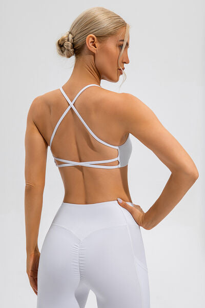 Crisscross Spaghetti Strap Active Cami