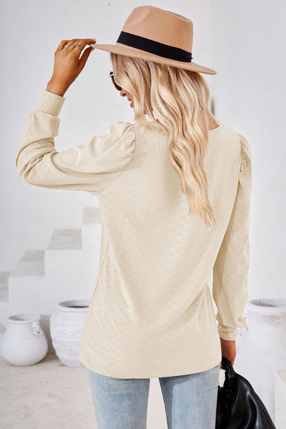 Square Neck Puff Sleeve Blouse