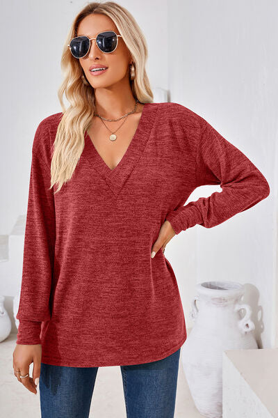 V-Neck Dropped Shoulder T-Shirt