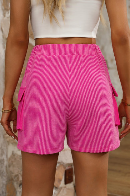 Drawstring High Waist Shorts