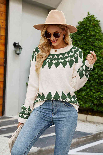 Round Neck Long Sleeve Sweater