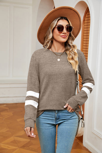 Round Neck Long Sleeve Top