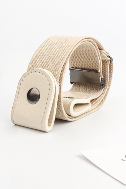 PU Elastic Snap Closure Belt