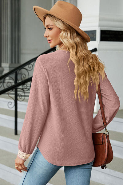 V-Neck Long Sleeve T-Shirt