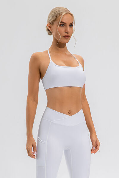 Crisscross Spaghetti Strap Active Cami