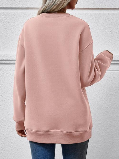 Letter Graphic Long Sleeve Sweatshirt