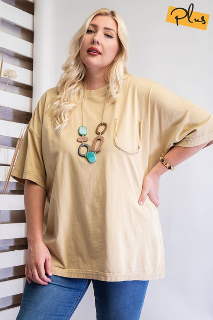 Mineral Washed Cotton Jersey Boxy Tunic