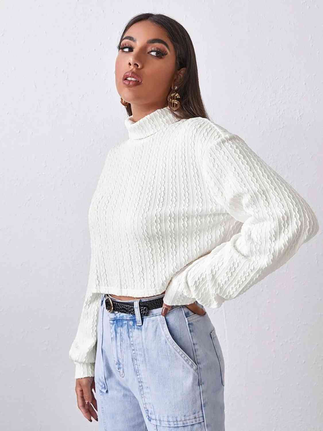 Turtleneck Long Sleeve Top