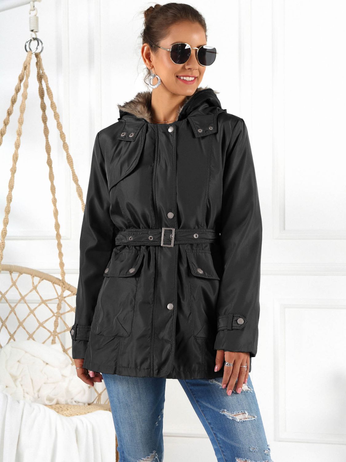 Full Size Hooded Jacket with Detachable Liner (Three-Way Wear)