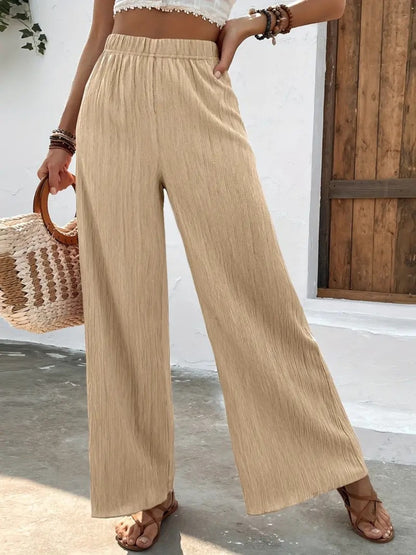 Full Size High Waist Wide Leg Pants