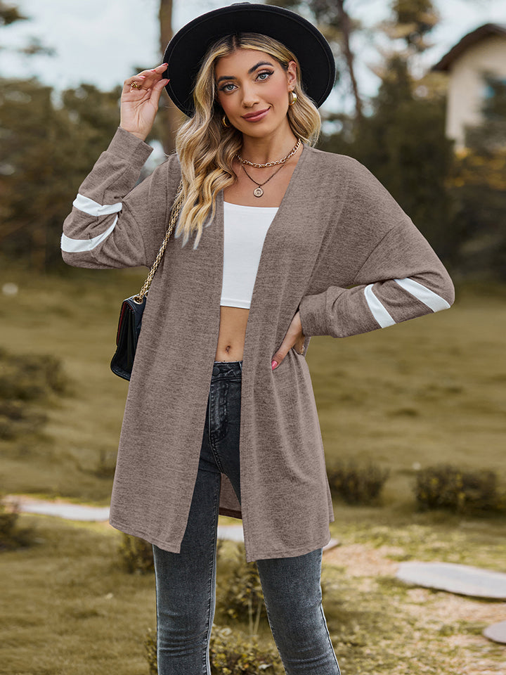 Dropped Shoulder Hooded Blouse