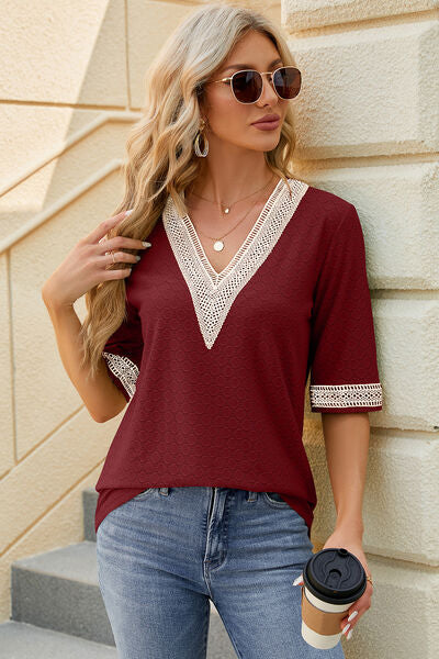 V-Neck Half Sleeve T-Shirt