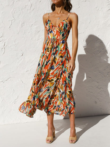 Printed Sleeveless Midi Cami dress