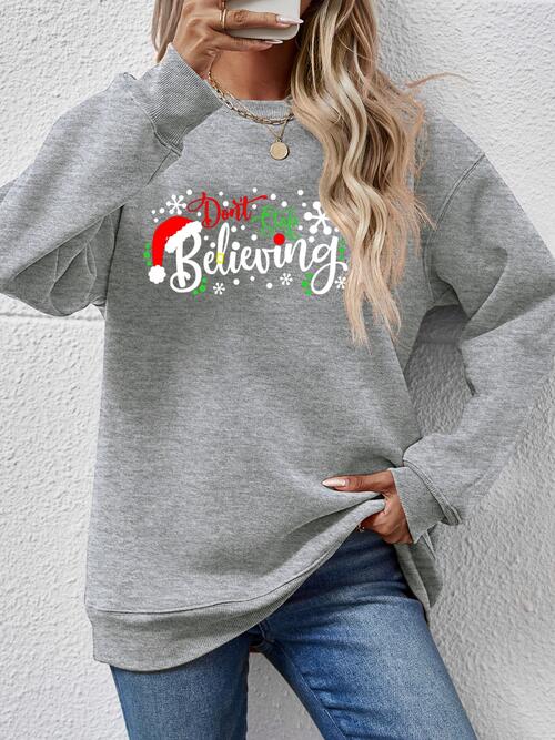 Letter Graphic Long Sleeve Sweatshirt