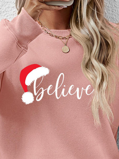 BELIEVE Graphic Long Sleeve Sweatshirt