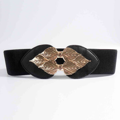 Alloy Leaf Buckle Elastic Belt