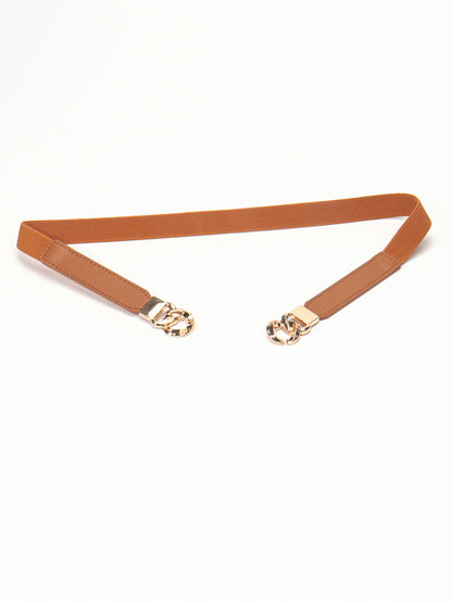 Zinc Alloy Buckle Elastic PU Belt