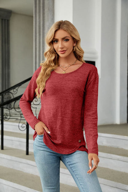 Round Neck Long Sleeve T-Shirt